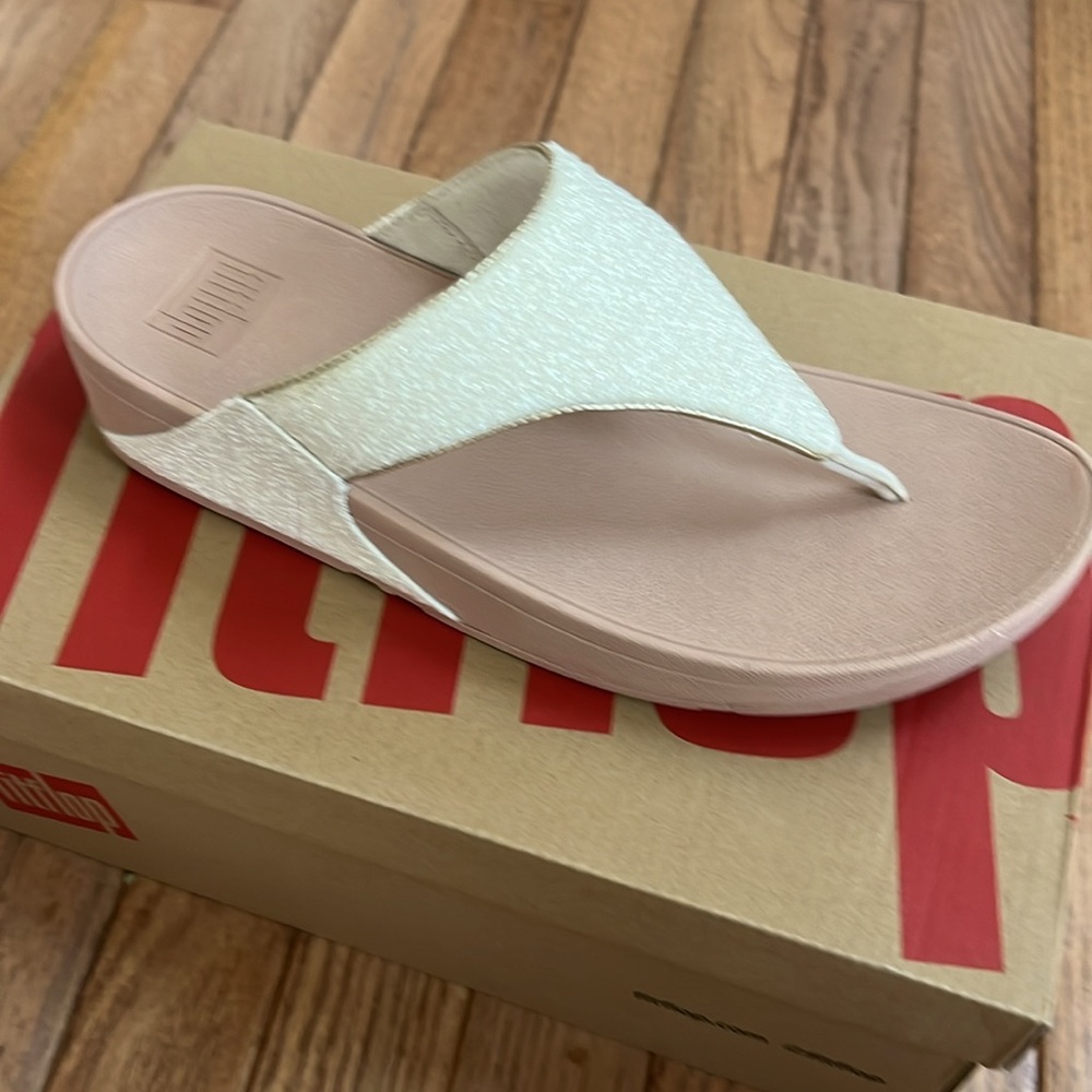 Fitflop Women's Lulu Shimmer Weave Toe-Post Sandals
